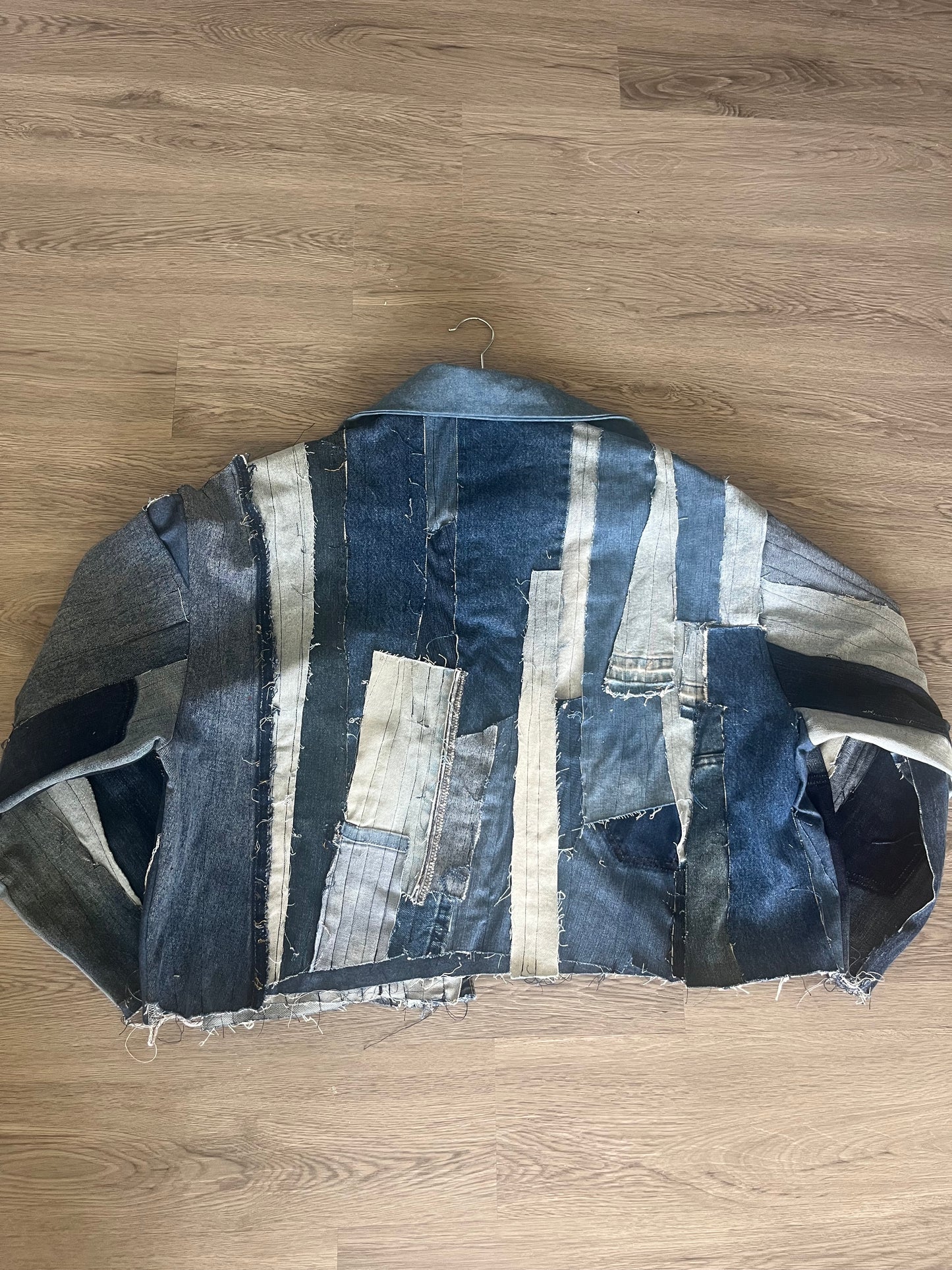 Scrapped Denim Jacket. - XL