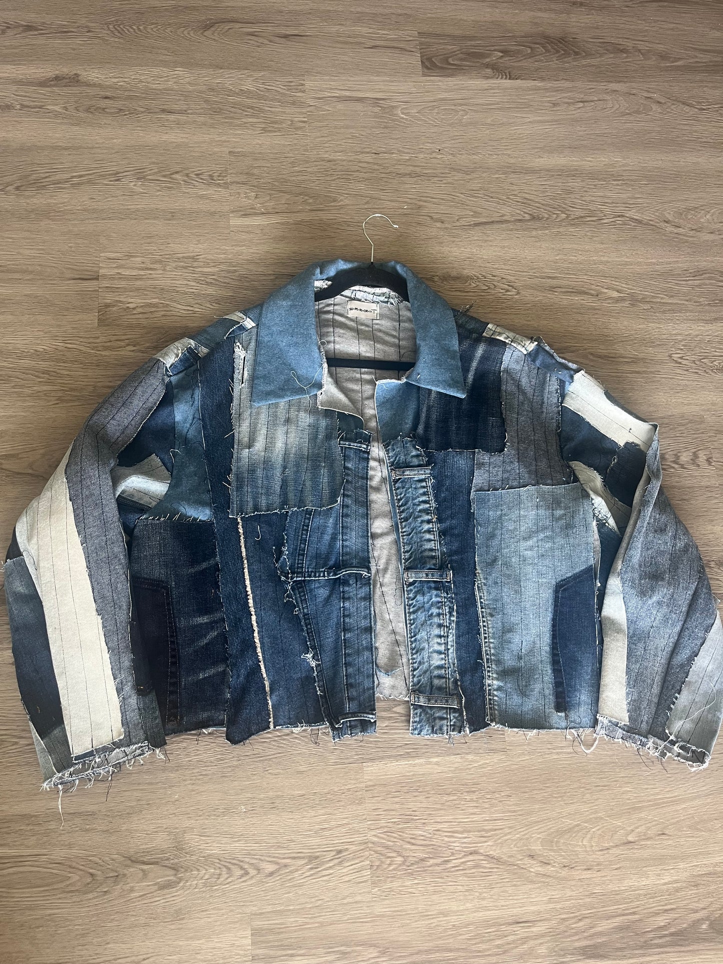 Scrapped Denim Jacket. - XL