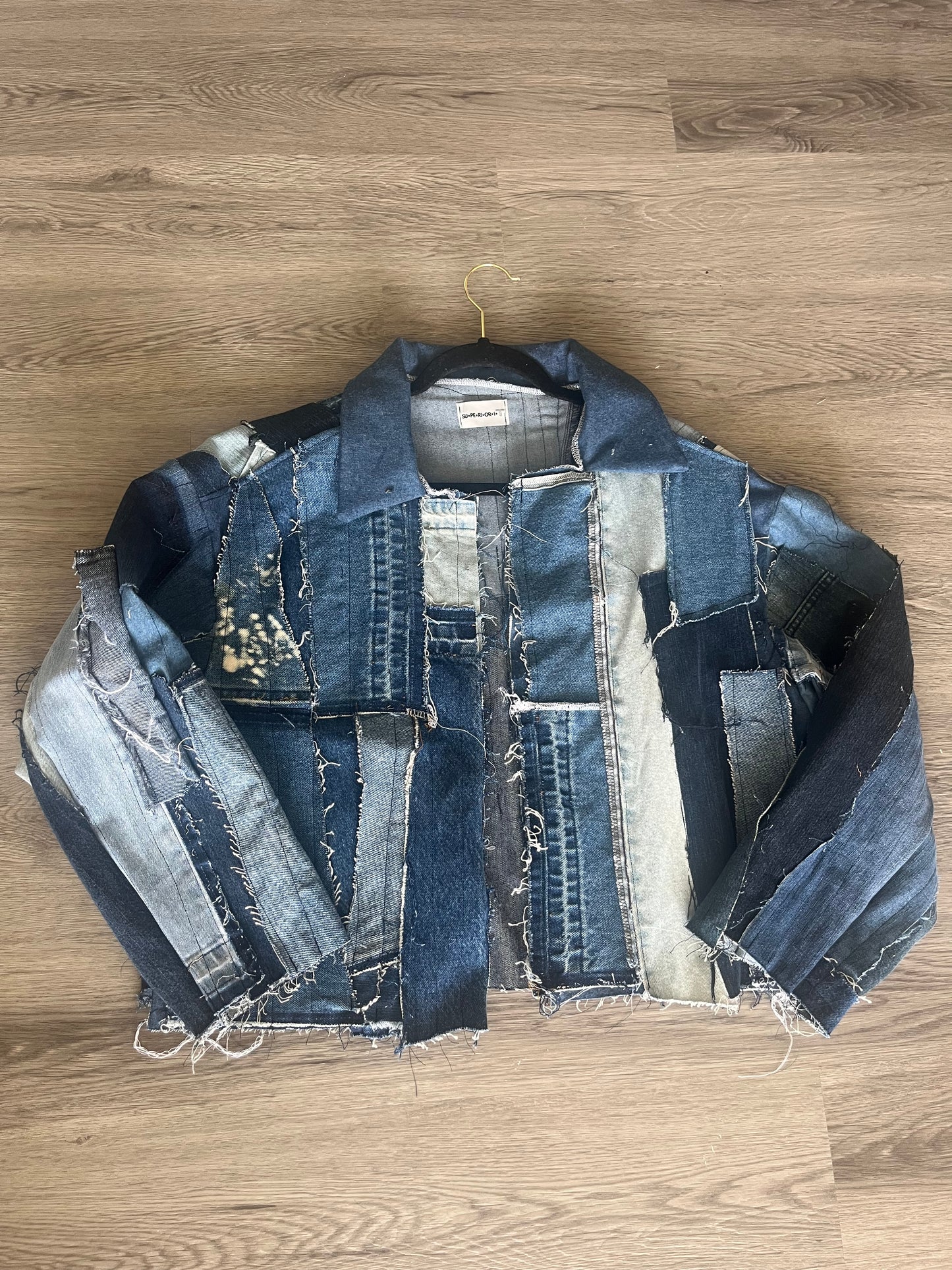 Scapped Denim Jacket. - S
