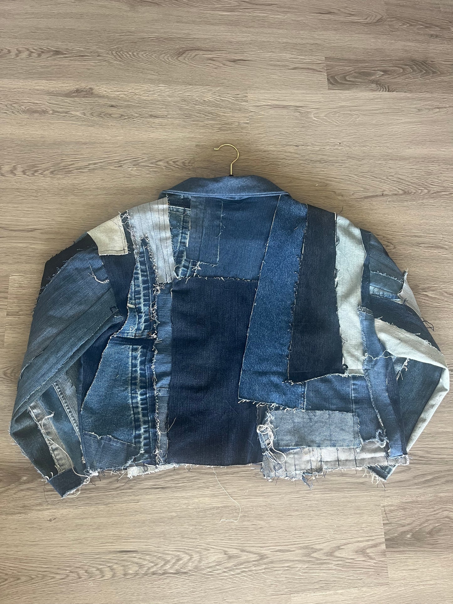 Scapped Denim Jacket. - S