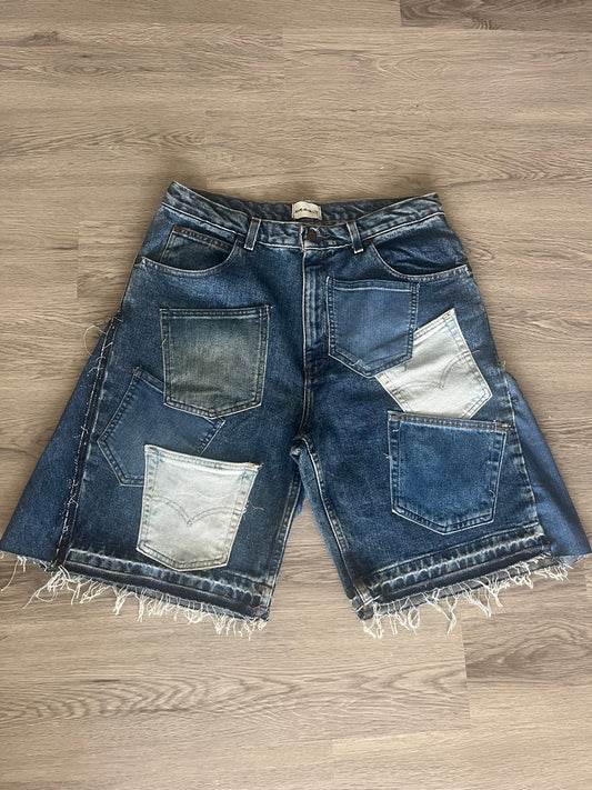 Pocket Patchwork Jorts. -34