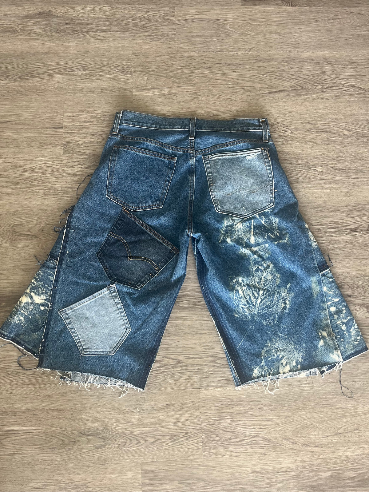 Pathwork Jorts Pocket Patchwork Jorts- Bleached. – superiorityoringinals